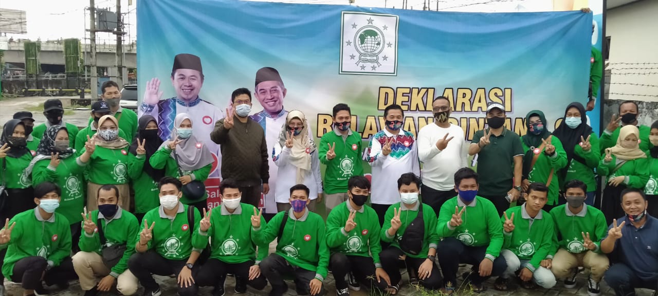 Relawan Bintang Sembilan Deklarasi Dukung Ibnu Sina – Arifin Noor di Pilwali 2020