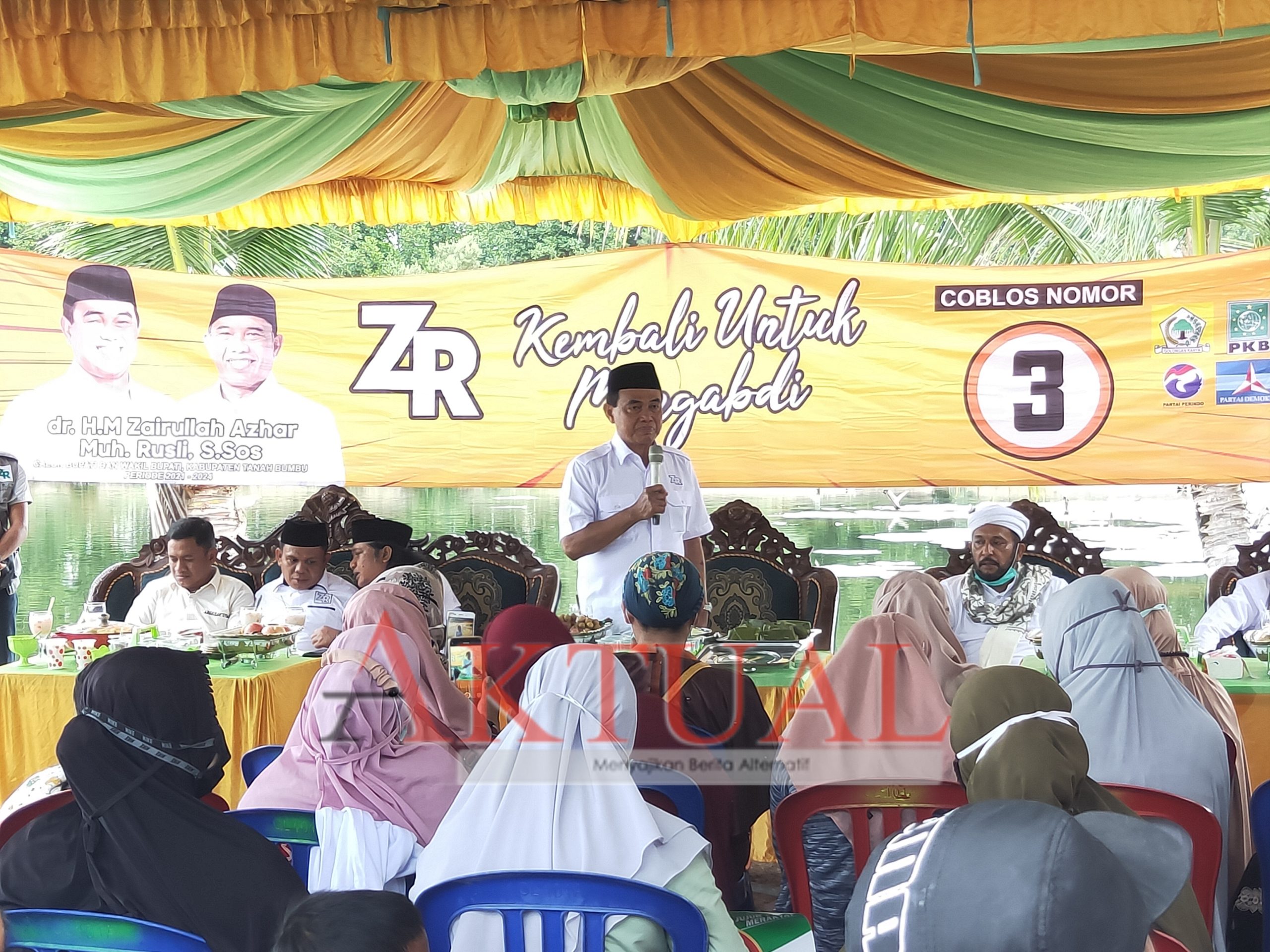 Di RT 3 Desa Sepunggur, Warga Pastikan ZR Menang 100 Persen