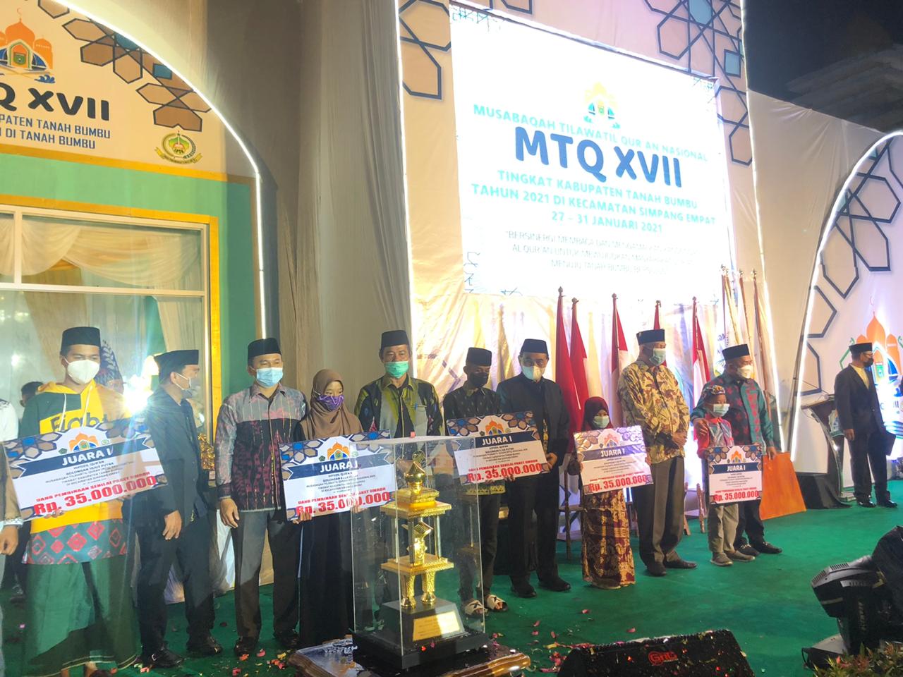 Penutupan MTQ XVII Tingkat Kabupaten Tanah Bumbu Semarak