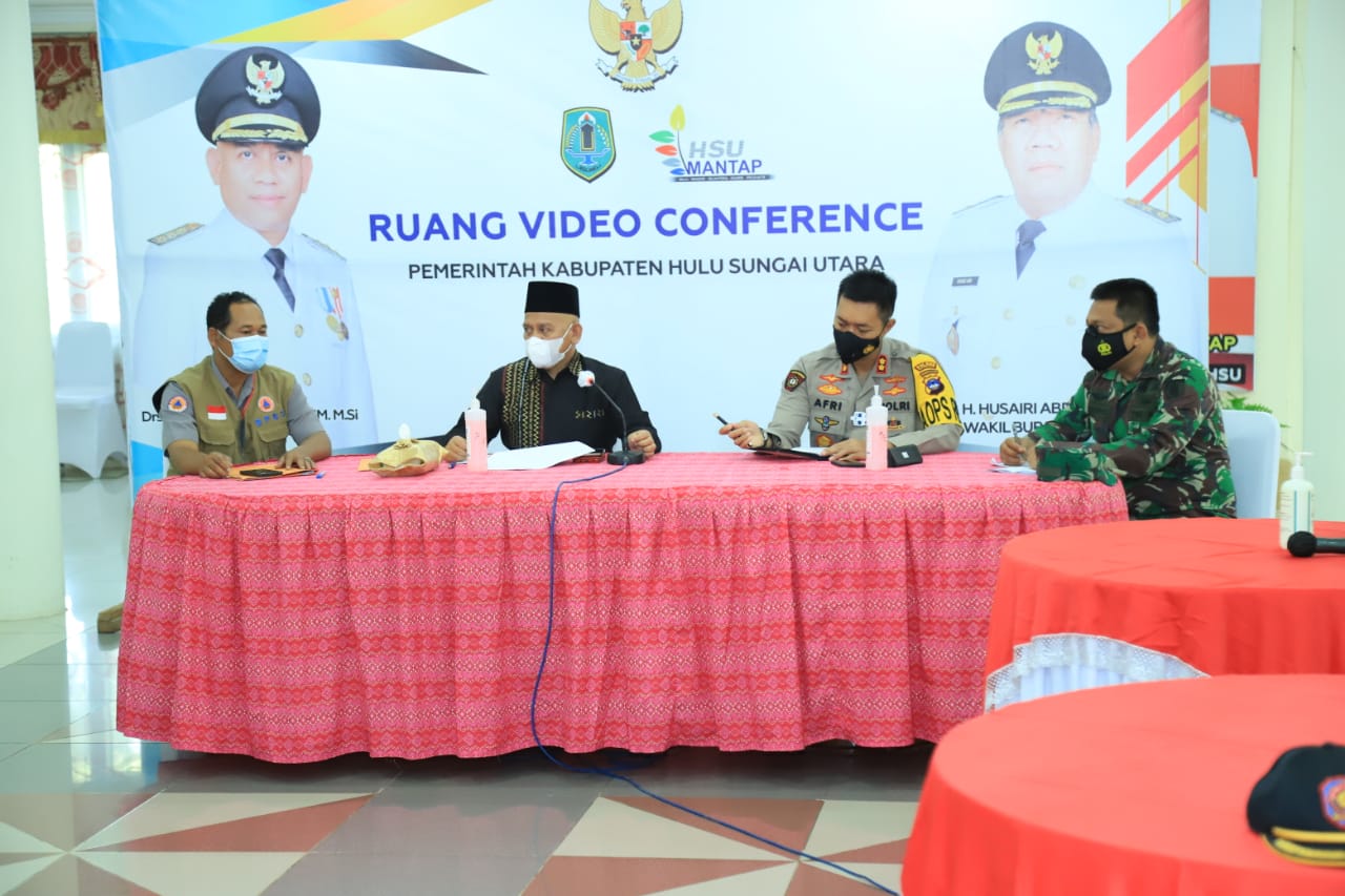 Bupati HSU Pimpin Rapat Persiapan Mudik dan Perayaan Idul Fitri 1442 H