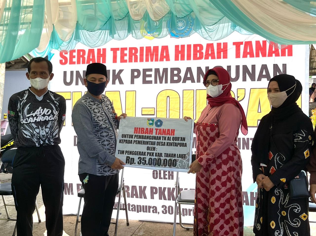 TP PKK Tala Hibahkan Tanah Untuk Pembangunan TK Al-Qur’an