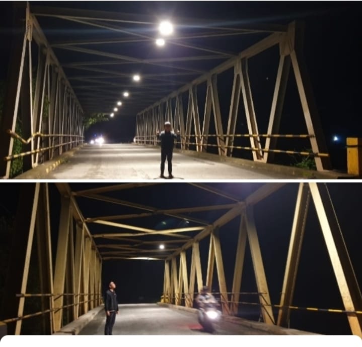 Jembatan Siring Solok dan Betung Sudah Terang Benderang di Malam Hari