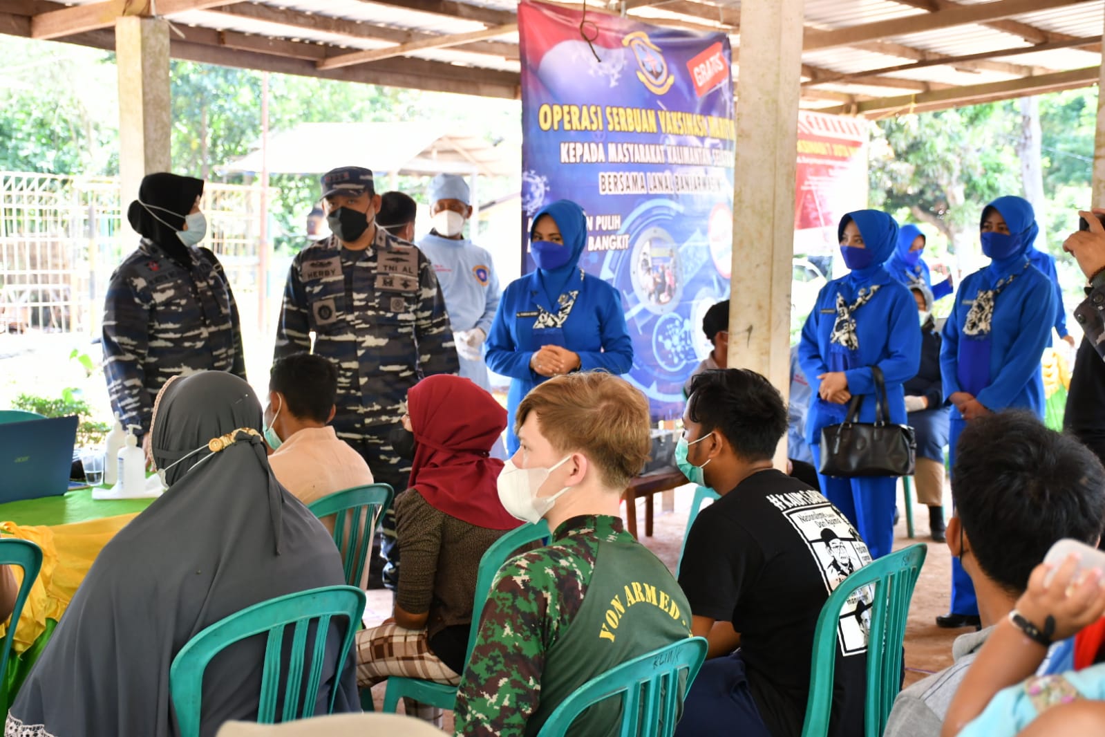 Komitmen Cegah Covid-19, Lanal Banjarmasin Gelar Serbuan Vaksinasi Maritim