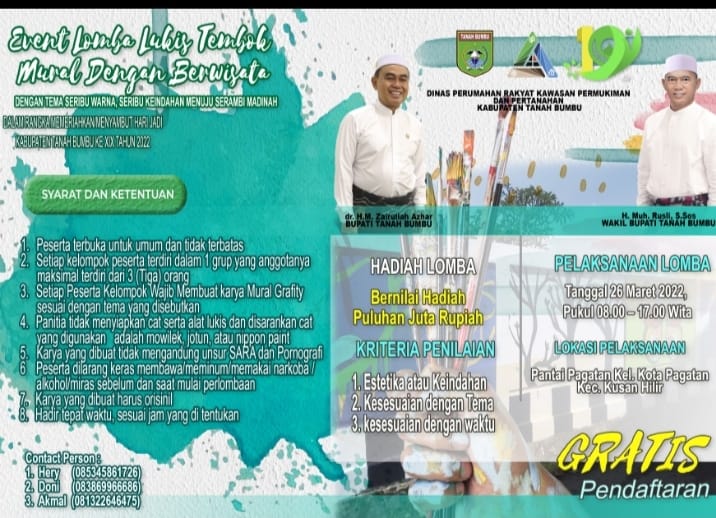 Tanah Bumbu Gelar Lomba Lukis Mural
