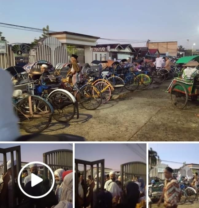Setiap Selesai Sholat Subuh, Zairullah Berbagi kepada Tukang Becak dan Ibu- ibu Janda
