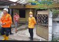 Mendebarkan, Lantai Ruang Utama Rumah di Cempaka V Banjarmasin Ini Tiba Tiba Amblas