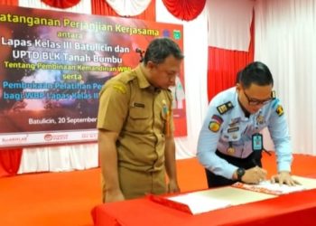 Lapas Kelas III Batulicin Teken MoU dengan BLK Tanah Bumbu