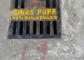 Raib lagi, Sembilan Tutup Drainase Besi Berlambang Pemko Banjarmasin