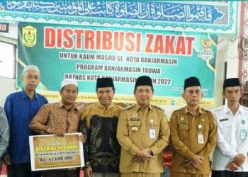 208 Marbot Banjarmasin Terima Distribusi Zakat dari Baznas Kota