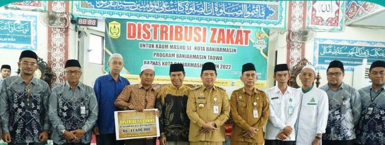 208 Marbot Banjarmasin Terima Distribusi Zakat dari Baznas Kota