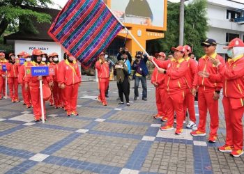 Angka Cantik 999, Jumlah Kontingen Banjarmasin Targetkan Tradisi Juara Porprov di Kandangan