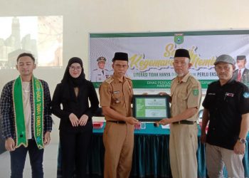 Dispersip Gelar Talkshow Safari Kegemaran Membaca di SMAN 1 Kusan Hilir
