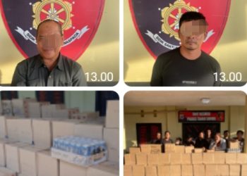 Ribuan Miras Tanpa Izin Disita Polres Tanah Bumbu