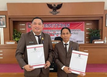 Dwi Dibyo Raharjo dan Hendra Wardani, Dua Pejabat Tanah Bumbu Masuk Lima Besar Diklatpim III di Bandung