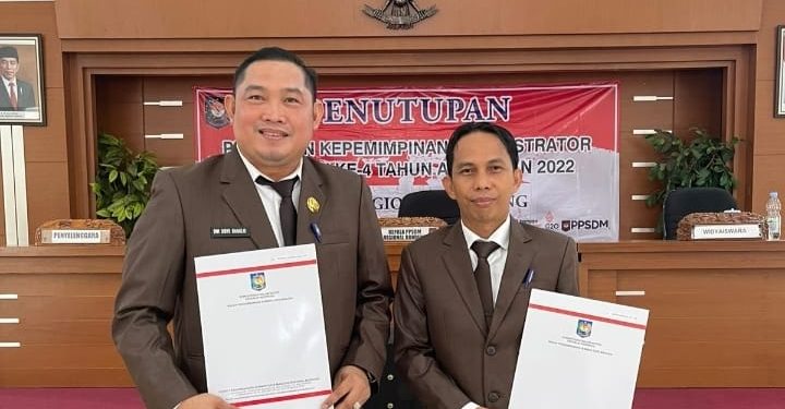 Dwi Dibyo Raharjo dan Hendra Wardani, Dua Pejabat Tanah Bumbu Masuk Lima Besar Diklatpim III di Bandung