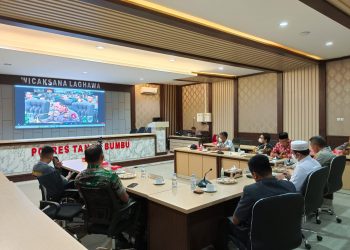 Polres Tanah Bumbu Ikuti Rakor Lintas Sektoral Kesiapan Pengamanan Nataru