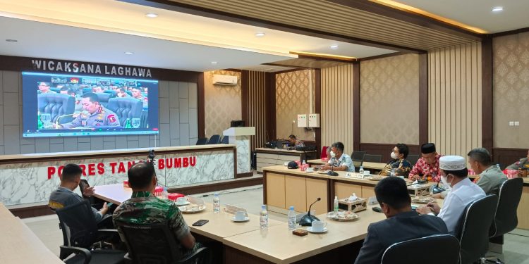 Polres Tanah Bumbu Ikuti Rakor Lintas Sektoral Kesiapan Pengamanan Nataru