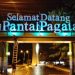 Pantai Pagatan Terang Benderang pada Malam Hari