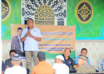 Wakil Ketua DPRD Tanbu Agus Rahmadi Koordinasikan Permintaan Warga Membangun Kolam Ritensi