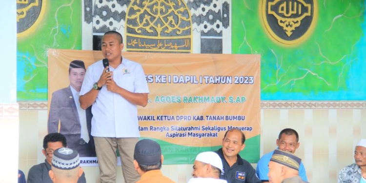 Wakil Ketua DPRD Tanbu Agus Rahmadi Koordinasikan Permintaan Warga Membangun Kolam Ritensi