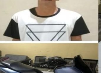 Pencuri Sepeda Motor Diringkus Polisi