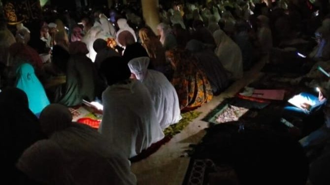 Malam Nisfu Sa’ban Tetap Berjalan Khidmat Ditengah Kodisi Gelap dan Hujan