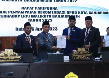 DPRD Banjarmasin Gelar Rapat Paripurna Purna Bahas Rekomendasi LKPj Walikota 2022