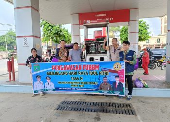 Jelang Idul Fitri 1444 H, Diskumdagri Tanah Bumbu Lakukan Pengawasan UTTP SPBU