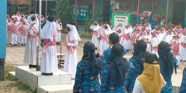 Tahun Ajaran 2023/2024, SDN Kuin Utara 5 Laksanakan Apel Pagi