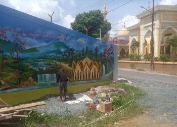 Dinas Perkimtan Tanah Bumbu Terus Memperindah Sudut Kota