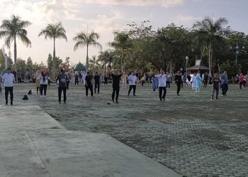 Bupati Tanah Bumbu Zairullah Azhar Senam Pagi Bersama ASN
