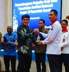 Pemkab Tanbu – BSSN, Tandatangani Perpanjangan Perjanjian Kerjasama Pemanfaatan Sertifikat Elektronik