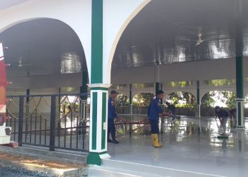 Menjelang Peresmian, Pendopo Serambi Madinah Dibersihkan