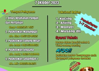 Dinas Ketahanan Pangan dan Pertanian Tanah Bumbu Gelar Vaksinasi Gratis