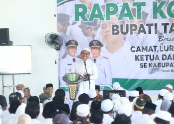 Rakor Bupati Tanah Bumbu Bersama Kepala Desa Sekaligus Launching Aplikasi Sajadah