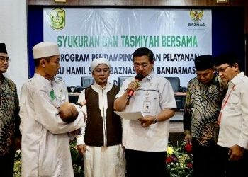 Diperdengarkan Alquran Sejak dalam Kandungan , Puluhan Bayi di Banjarmasin Ikuti Tasmiyah Massal