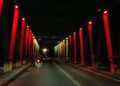 Sejumlah Jembatan di Tanah Bumbu Terang Benderang pada Malam Hari