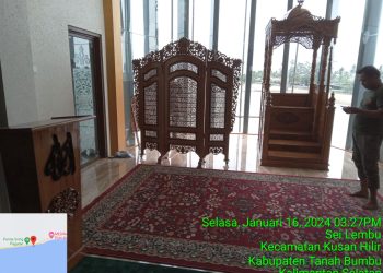 Mimbar Masjid untuk Masjid Apung ZA Pagatan Sudah Datang