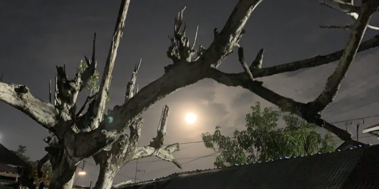 Usai Gerhana Bulan, Begini Cahaya Purnama di Langit Kota Banjarmasin
