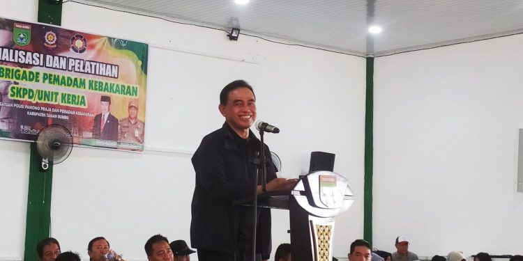 Bupati Zairullah Azhar Buka Kegiatan Cegah Kebakaran bersama Satpol PP dan Damkar