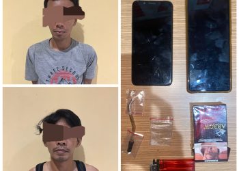 Unit Reskrim Polsek Sungai Loban, Tangkap Dua Orang Diduga Pengedar Sabu