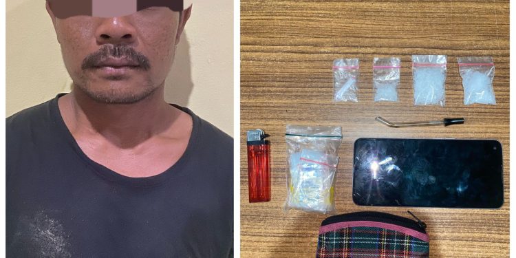 Unit Reskrim Polsek Sungai Loban Ringkus Pengedar Sabu