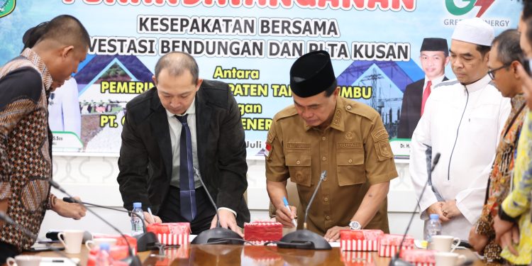 Pemkab Tanah Bumbu MoU dengan PT Guang Yin New untuk PLTA Kusan