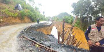 Kepala BPDB Tanah Bumbu TinjauJalan Longsor Trans Batulicin- Lumpangi Kandangan