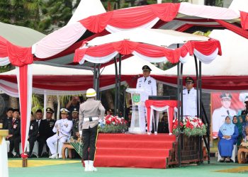 Wabup Muh Rusli Pimpin Upacara Penurunan Bendera HUT RI Ke-79