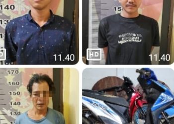 Tiga Pelaku Pencurian Kendaraan Bermotor Ditangkap Polisi