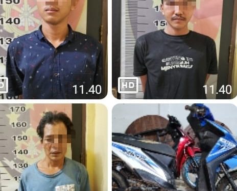 Tiga Pelaku Pencurian Kendaraan Bermotor Ditangkap Polisi