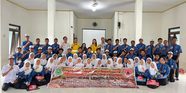 Puluhan Pelajar SMP di Tanah Bumbu Ikuti Sosialisasi Edukasi Kebencanaan