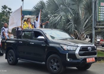 Koni HSU Sambut Atlet Peraih Emas pada PON XXI di Aceh, Diarak Keliling Kota Amuntai