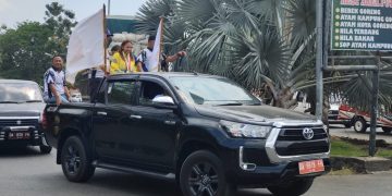 Koni HSU Sambut Atlet Peraih Emas pada PON XXI di Aceh, Diarak Keliling Kota Amuntai